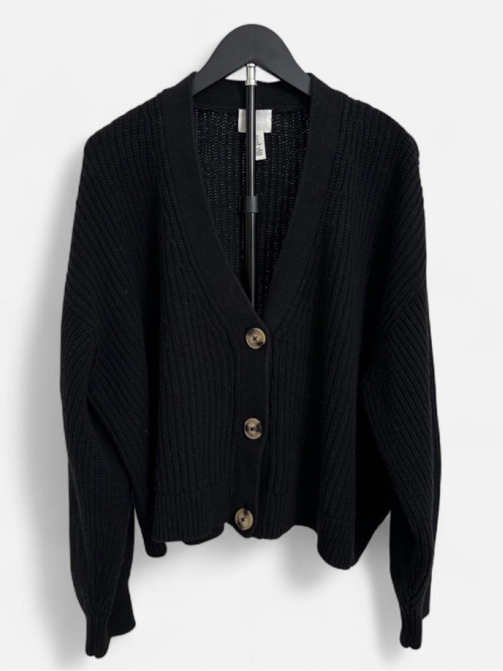 H&M Chunky Ribbed Knit Grandpa Cardigan
